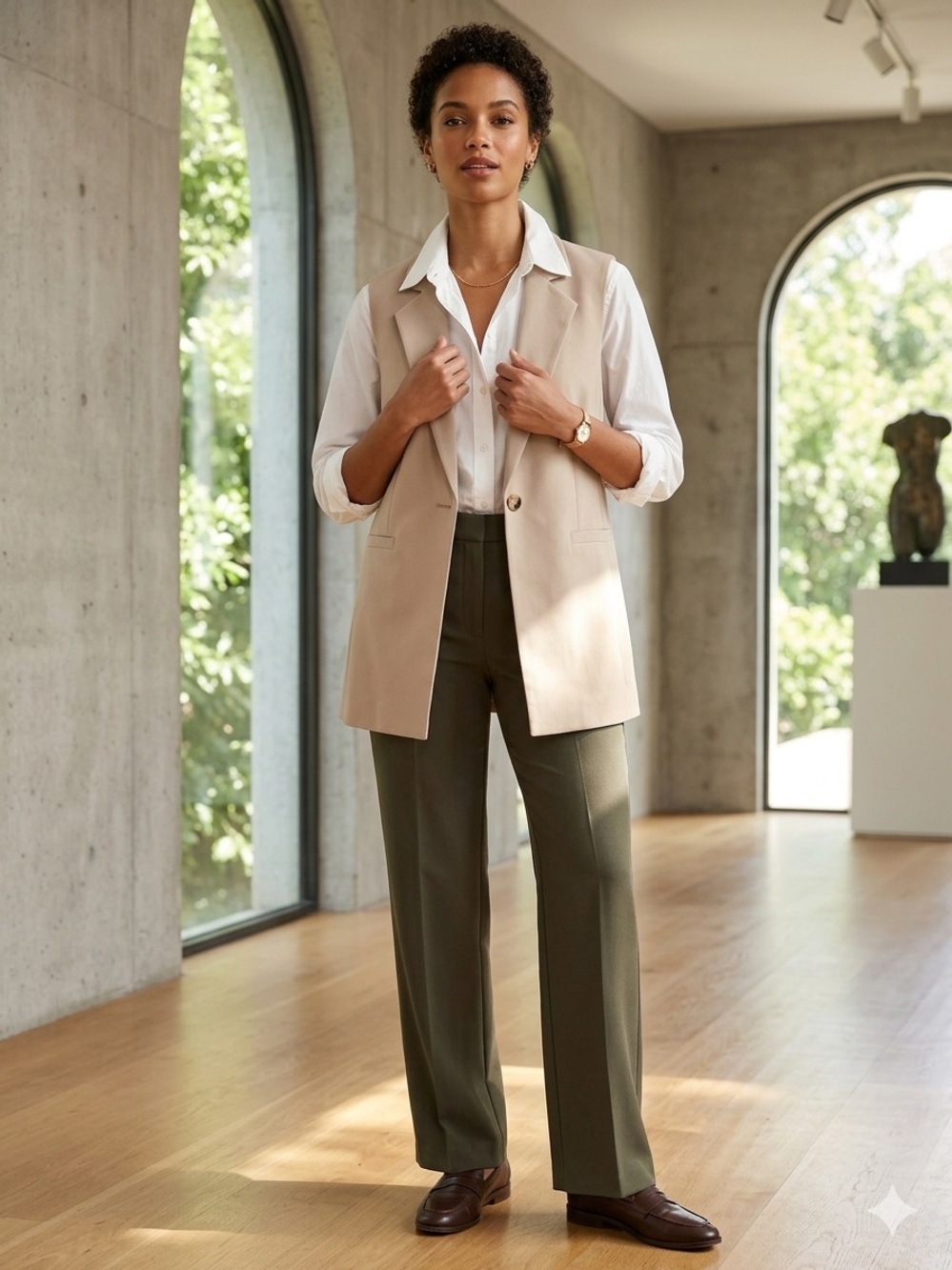 Nicole Miller New York Sleeveless Blazer Vest